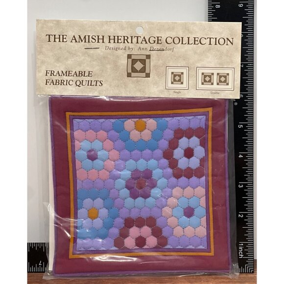 1.3 VTG Amish Heritage Collection Willitts Frameable Quilt by Ann Dezendorf 6X6 - Picture 5 of 7